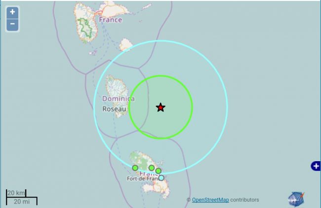 MARTINIQUE. La terre a tremblé en Martinique ce lundi 03 octobre (People Bokay)
