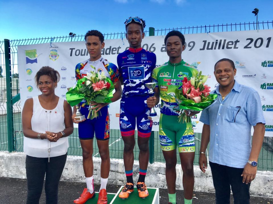 [Vidéo] GUADELOUPE. Sembar ANDREW  de la Team 94 en solitaire remporte la 2 ème étape du tour cadet de la Guadeloupe