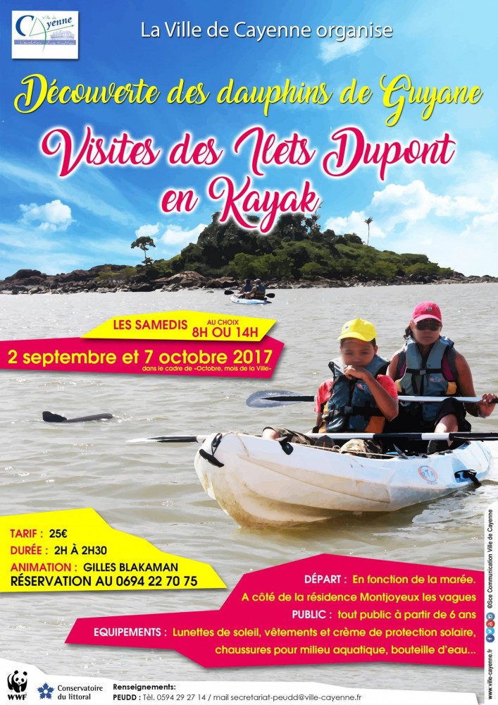 GUYANE. Visite des Ilets Dupont en Kayak