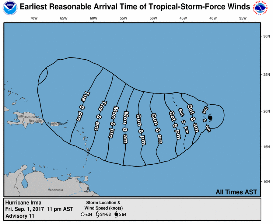 Météo . Le tout dernier Bulletin de Météo France concernant IRMA. IRMA est un ouragan,temporairement rétrogradé en catégorie 2, situé ce matin à 2120 km de l’arc antillais.