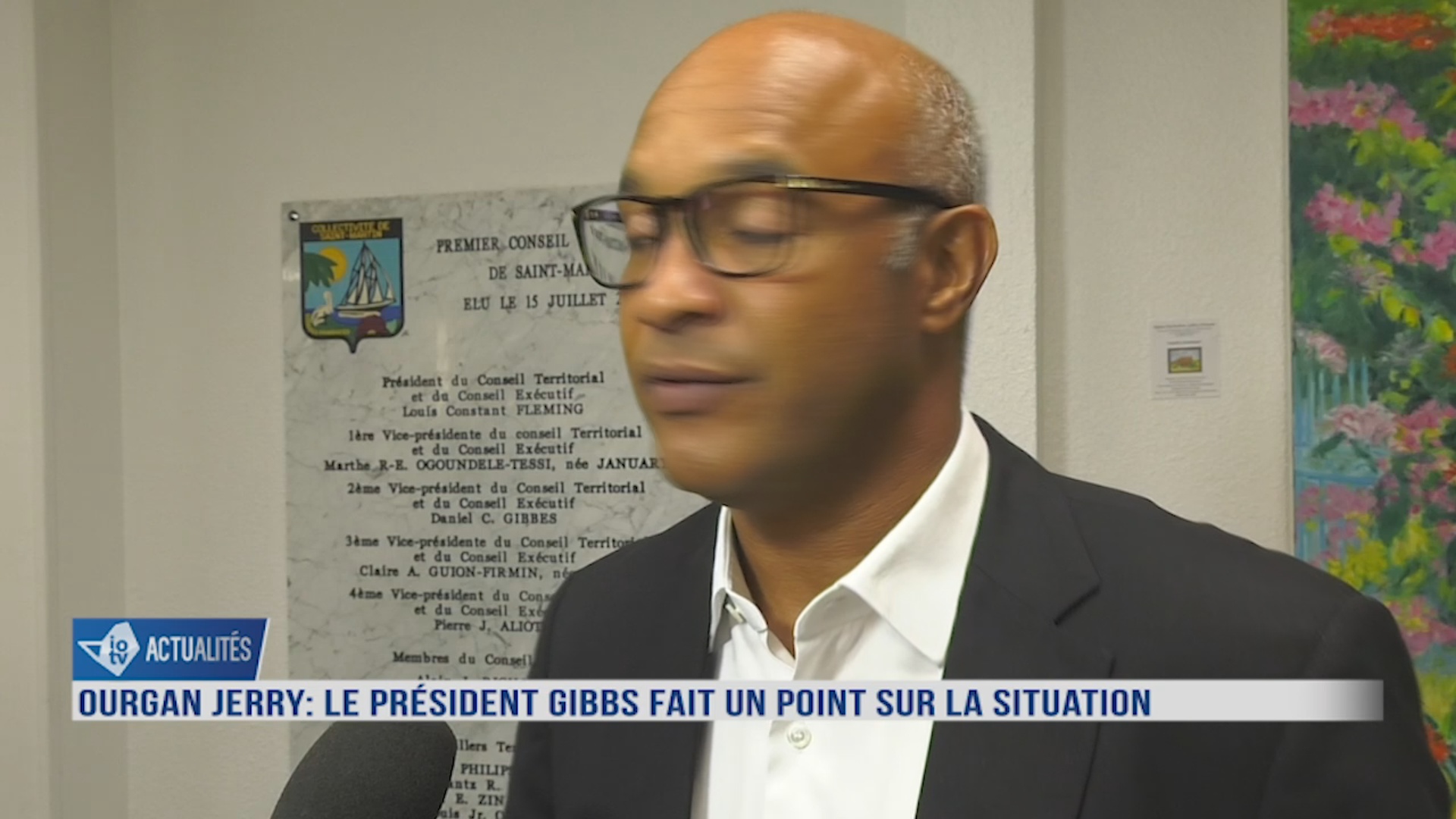 [Vidéo] Saint Martin. Ouragan JERRY. Le président de la Collectivité Daniel GIBBS fait le point.