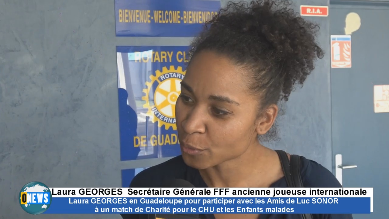 [Vidéo] ONEWS Guadeloupe. Laura GEORGES ancienne joueuse internationale en Guadeloupe pour un match de charité en faveur du CHU et des enfants malades.