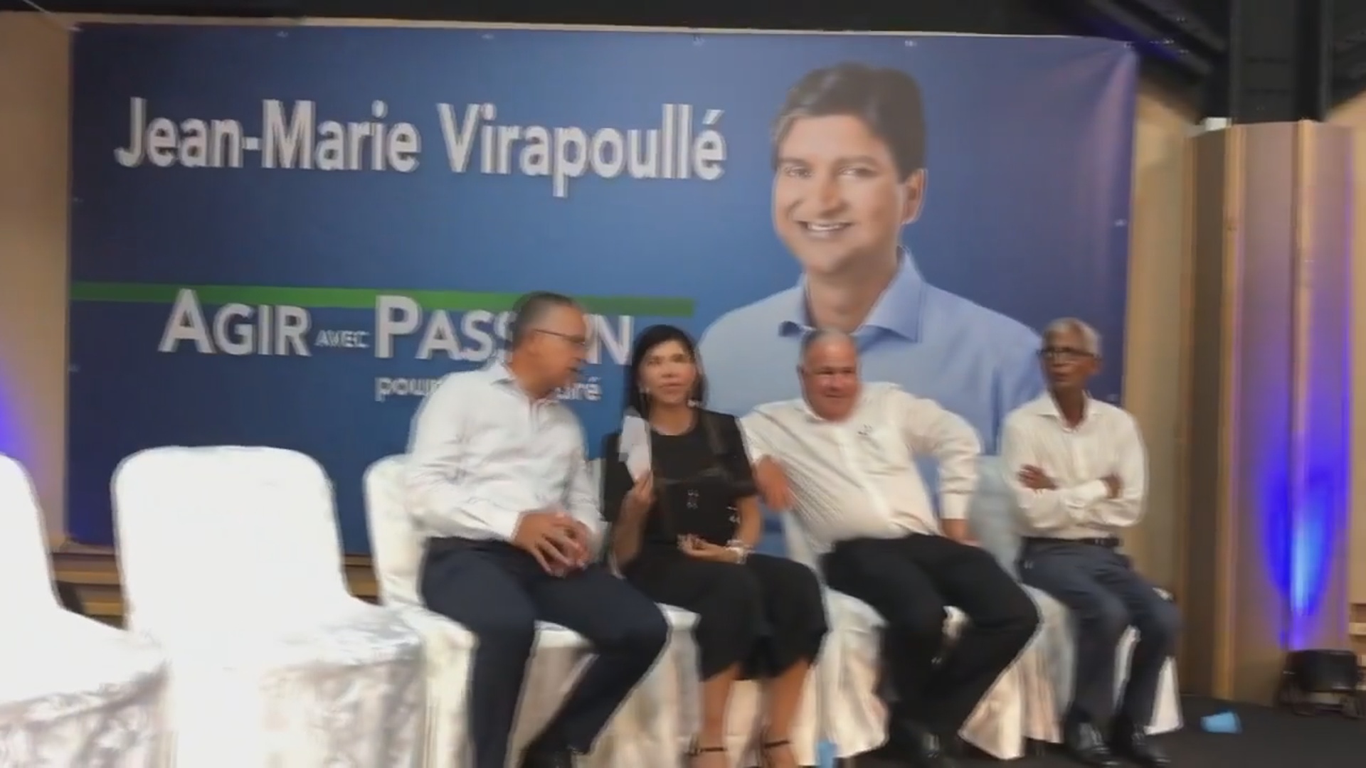 [Vidéo] Réunion Jean Marie VIRAPOULLÉ candidat aux élections municipales à Saint André (freedom)