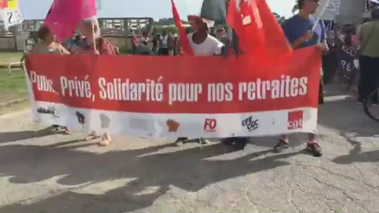 [Vidéo] Guyane Journée de mobilisation contre la réforme des retraites