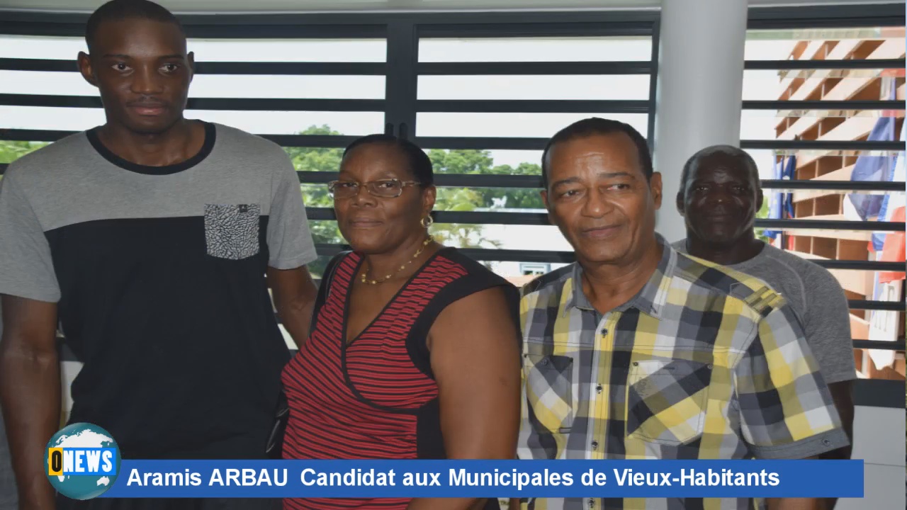 [Vidéo] Onews Guadeloupe. Aramis ARBAU Candidat aux élections Municipales de Vieux Habitants