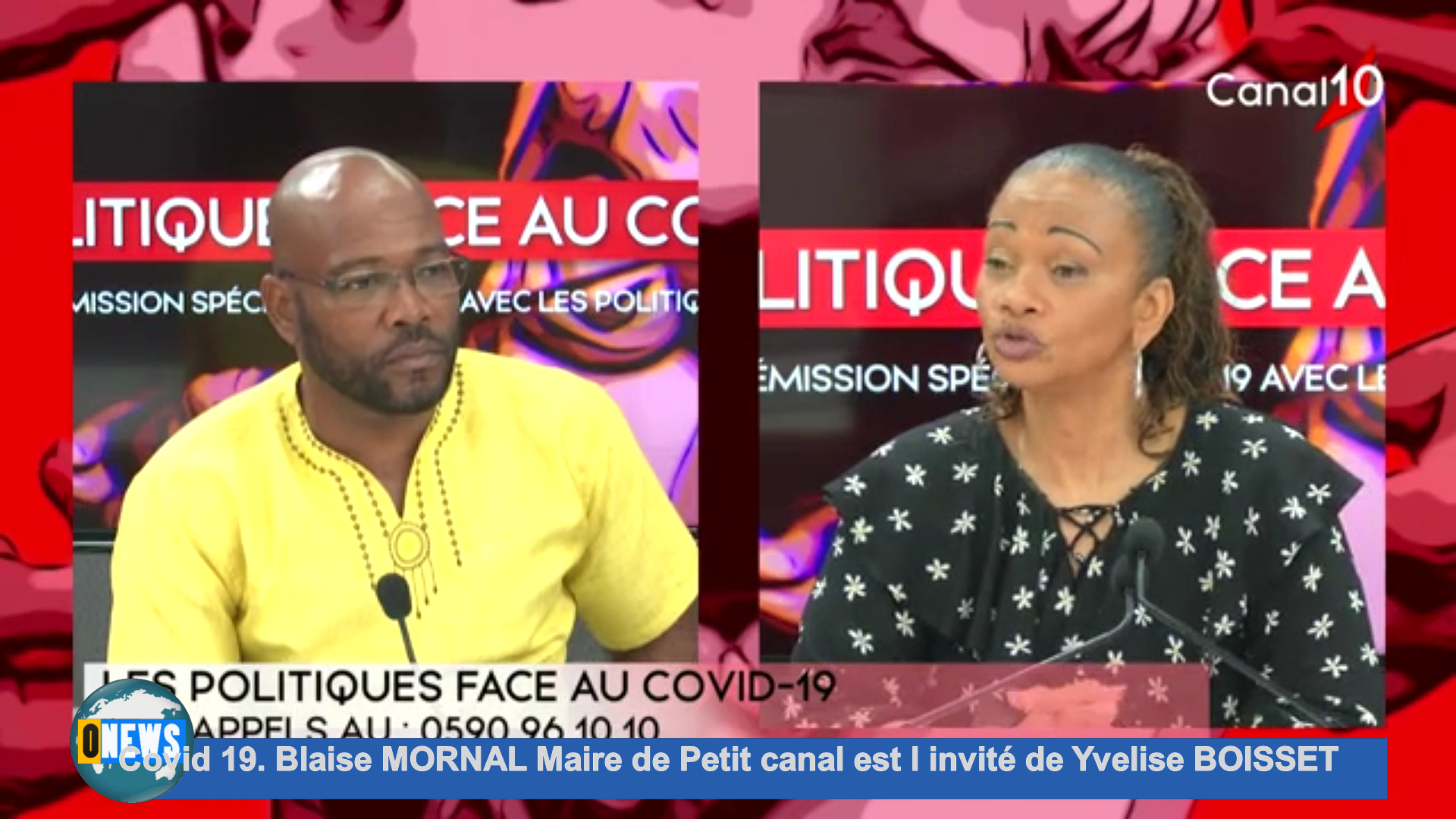 [Vidéo] Covid 19. Blaise MORNAL Maire de Petit canal est l invité de Yvelise BOISSET (canal 10 Guadeloupe)
