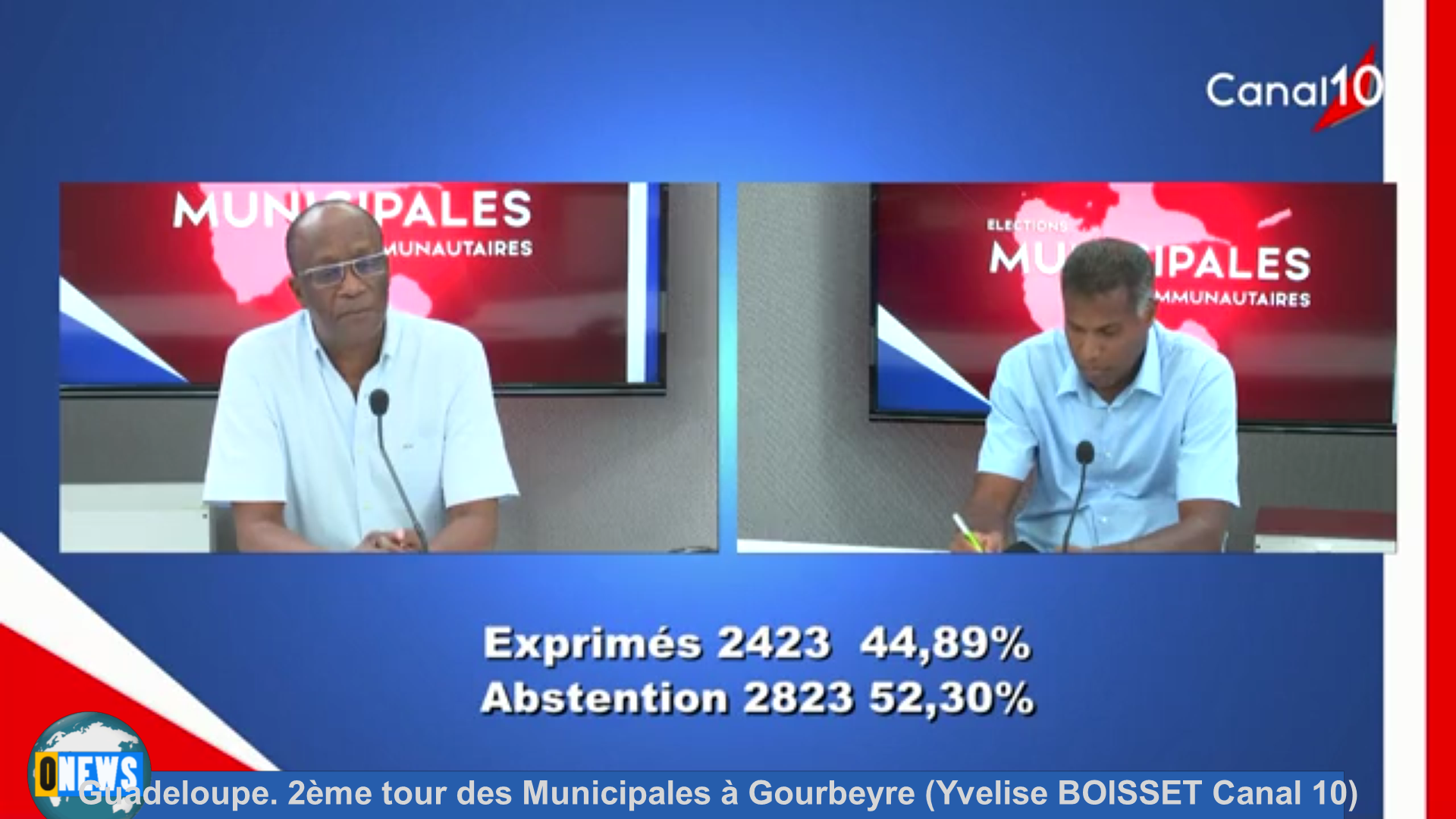 [Vidéo] Guadeloupe. 2ème tour des Municipales à Gourbeyre (Yvelise BOISSET Canal 10)