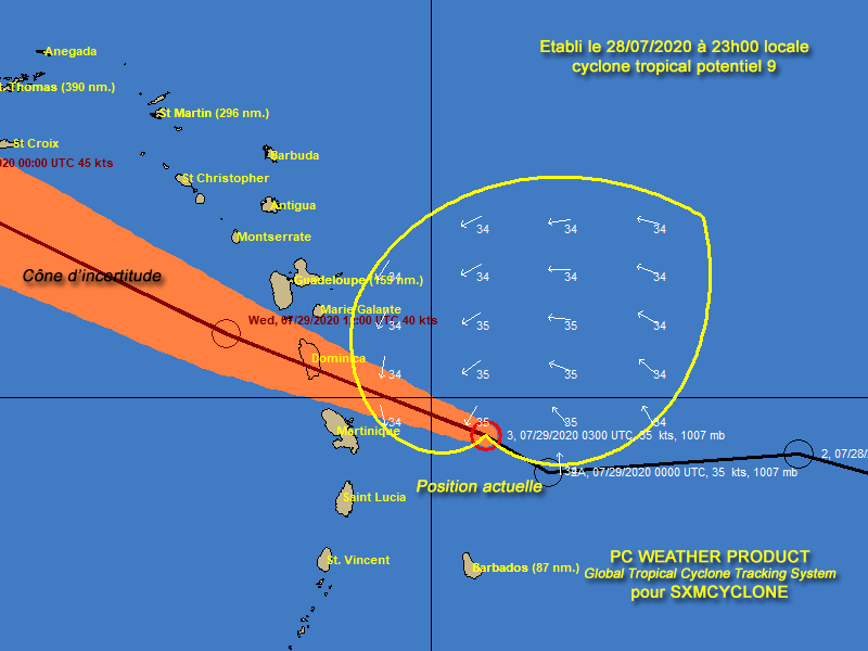 Onews. Alerte orange cyclonique déclenchée aux Antilles