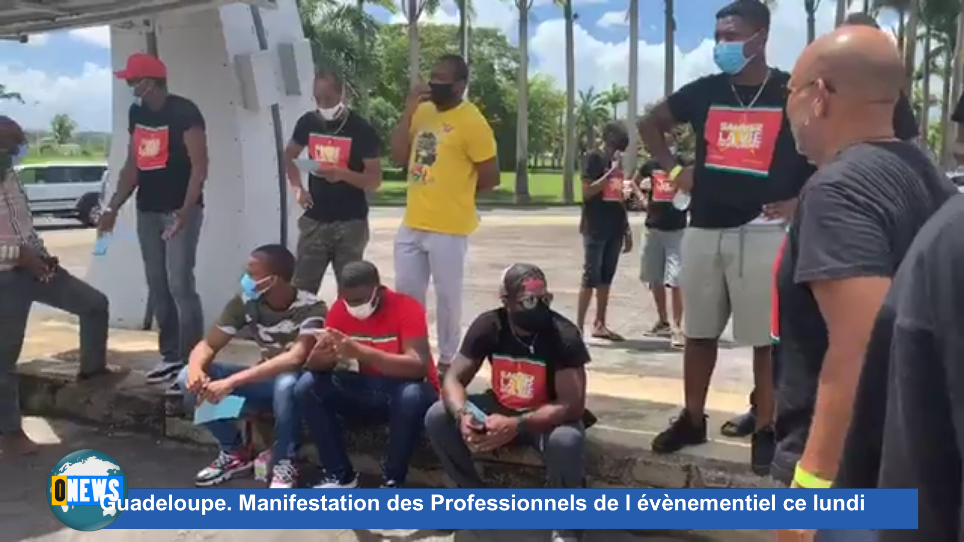 [Vidéo] Onews Guadeloupe. Manifestation des Professionnels de l évènementiel ce lundi (canal 10)