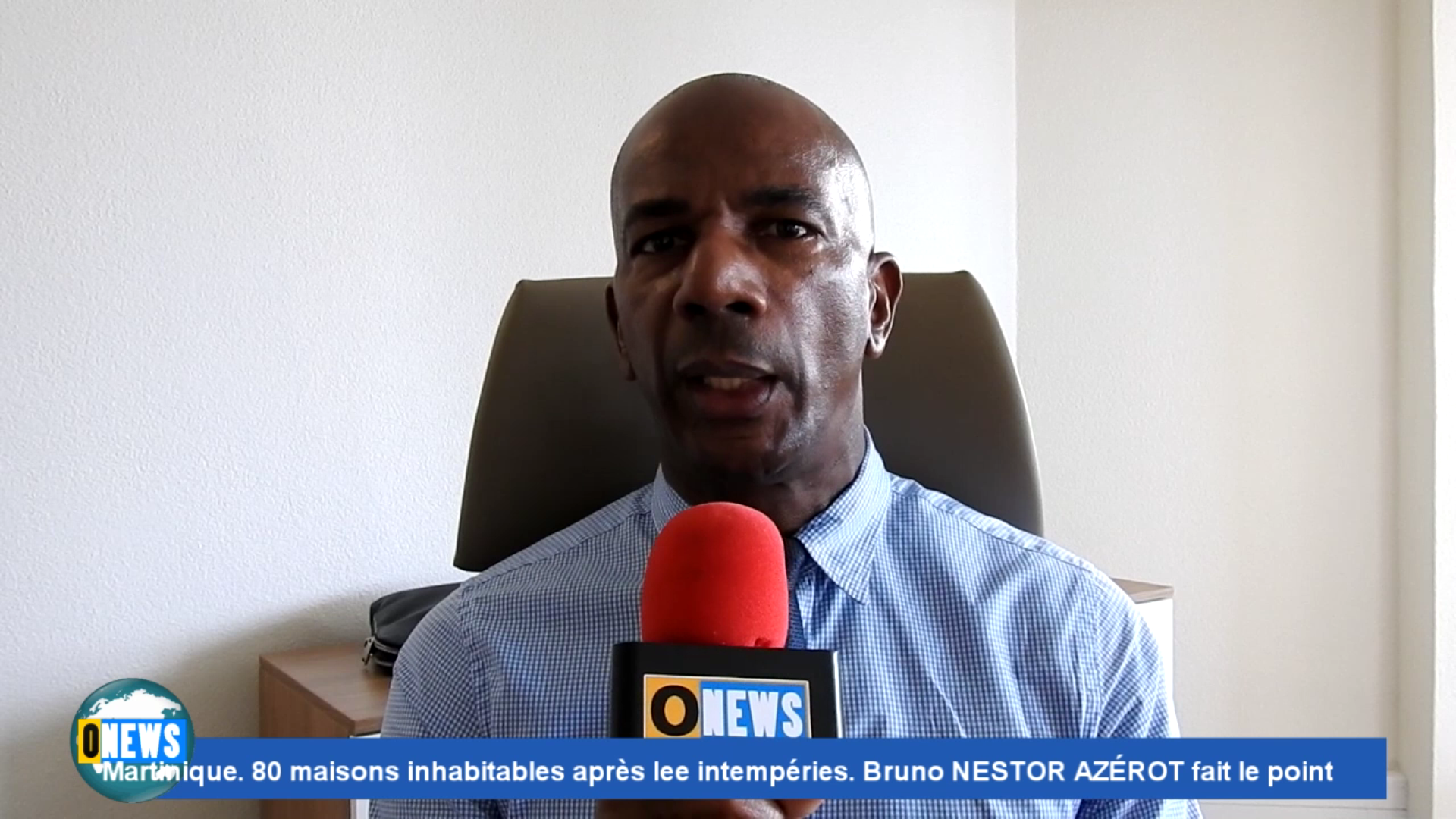 [Vidéo] Onews Martinique. 80 maisons inhabitables suite aux intempéries. Interview du Maire de Sainte Marie
