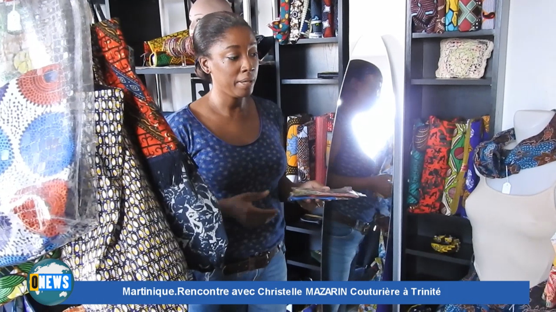 [Vidéo] Onews Martinique. Rencontre avec Christelle MAZARIN Couturière à Trinité