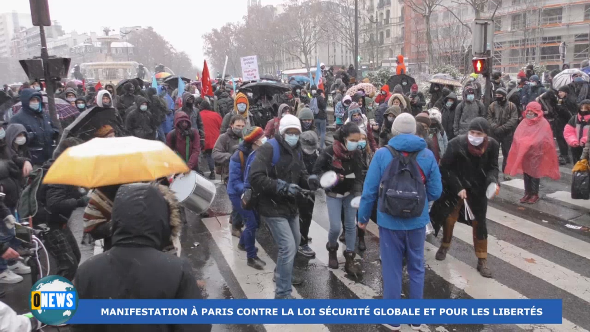 [Vidéo]OnewsHexagone. . Nouvelles manifestations à Paris contre la loi sécurité globale et pour les libertés