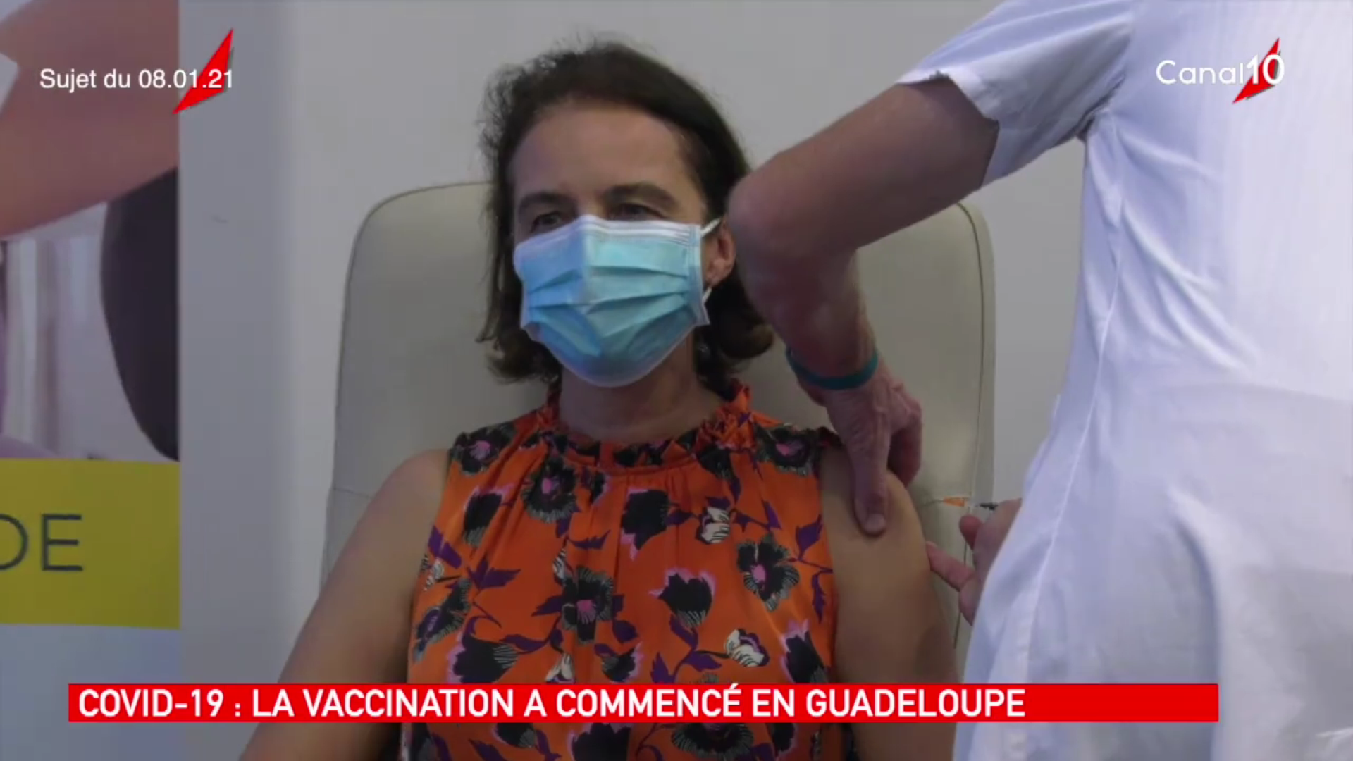 Onews Guadeloupe. Covid 19. Début de la vaccination  (Canal 10)
