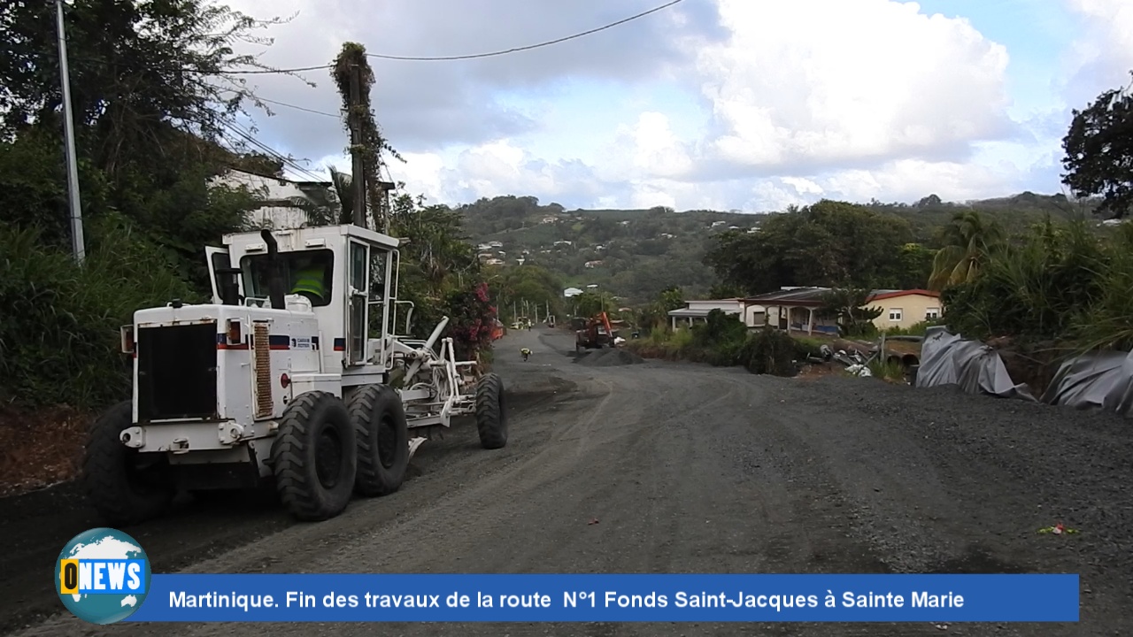 [Vidéo] Onews Martinique. Fin des travaux de la route N°1 Fonds Saint-Jacques à Sainte Marie