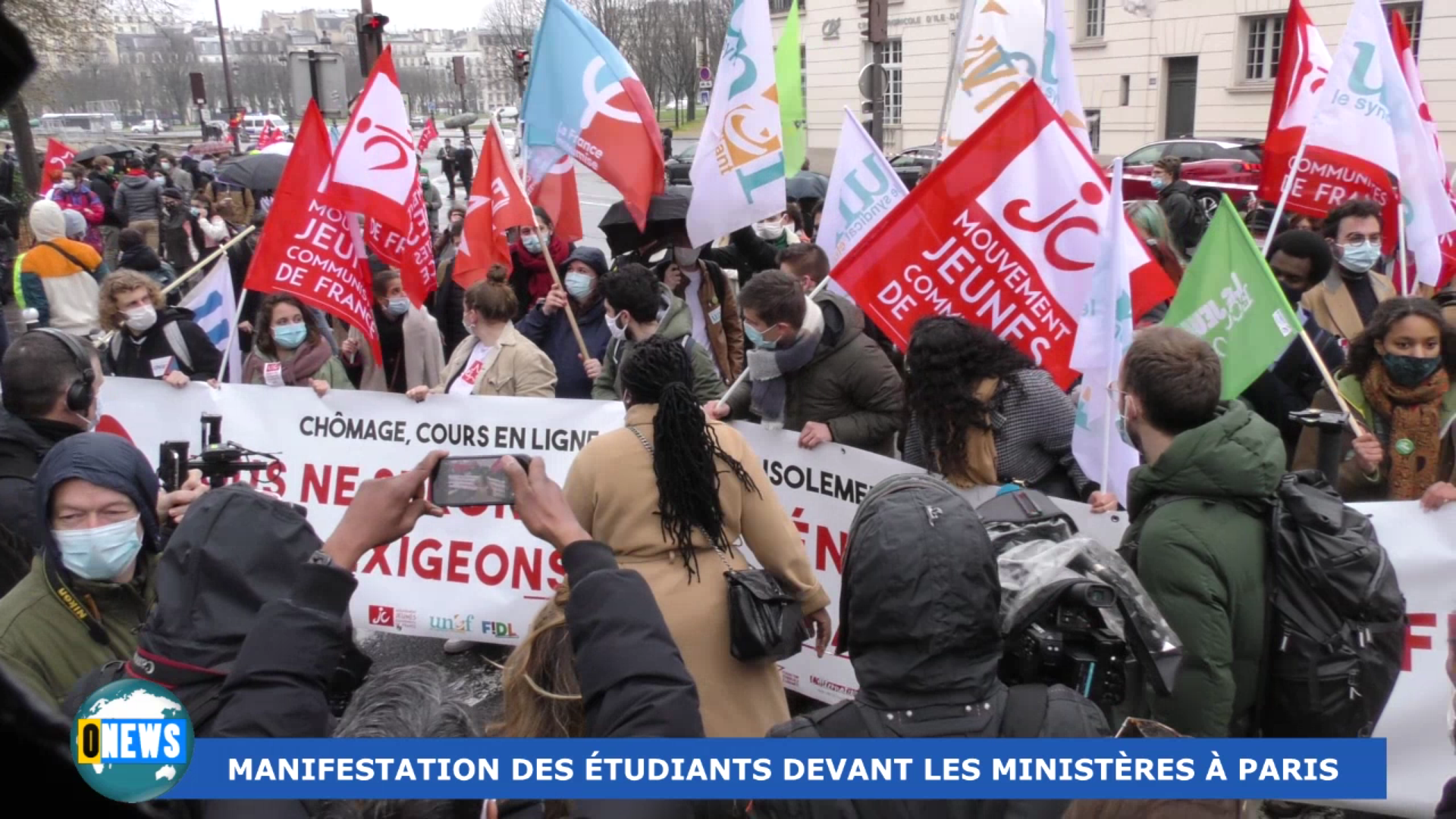 [Vidéo] Onews Hexagone. Les étudiants dans la précarité en raison de la crise sanitaire manifestent à Paris