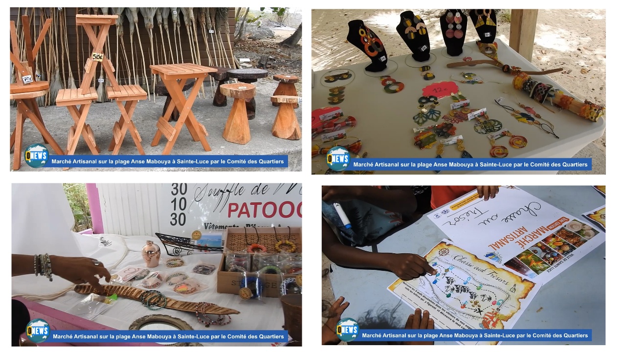 [Vidéo] Onews Martinique. Marché artisanal plage Anse Mabouya à Sainte Luce organisé par le comité des quartiers