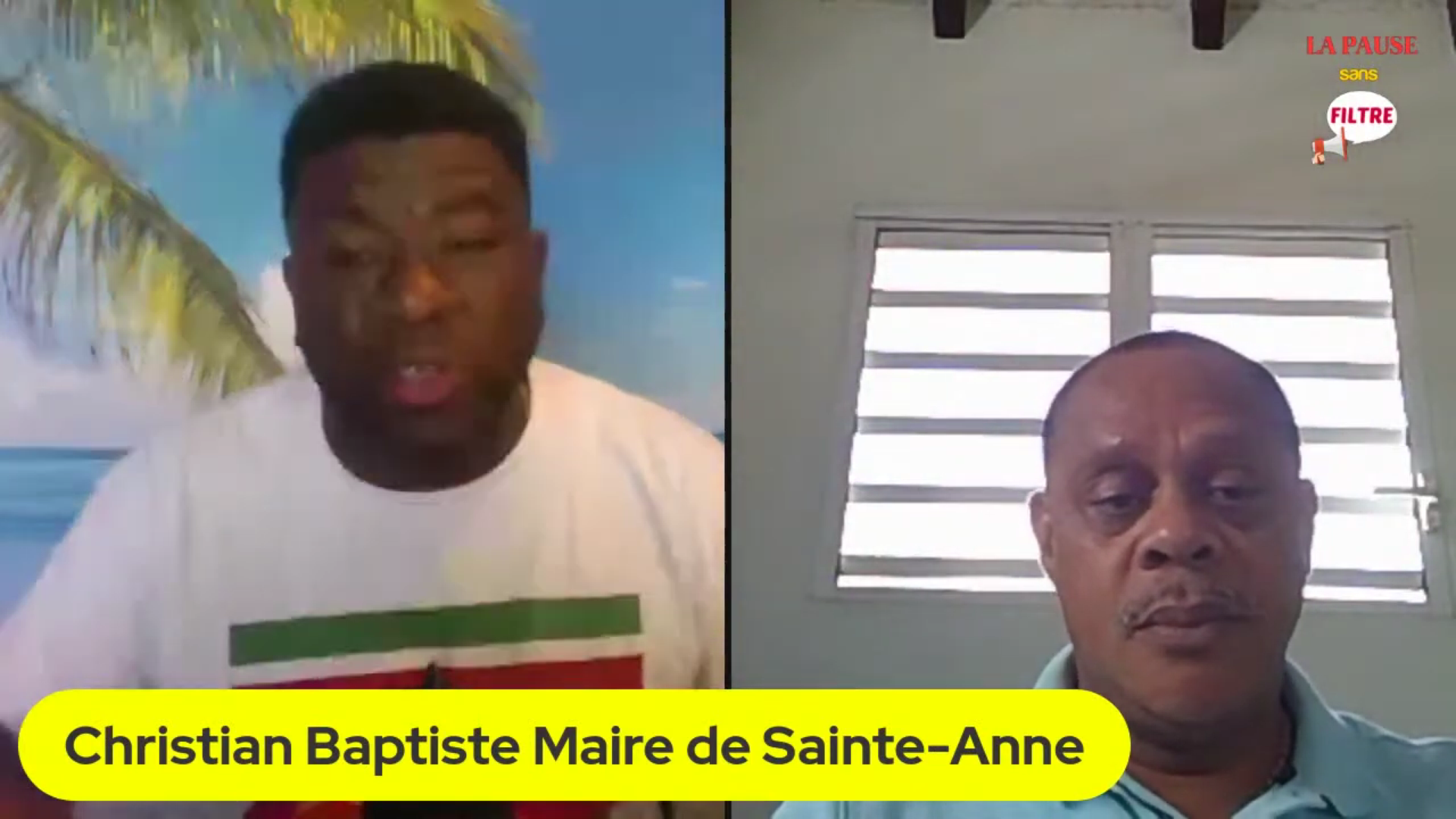 Onews Guadeloupe. Christian BAPTISTE Maire de Ste Anne invité de la « Pause sans Filtre »