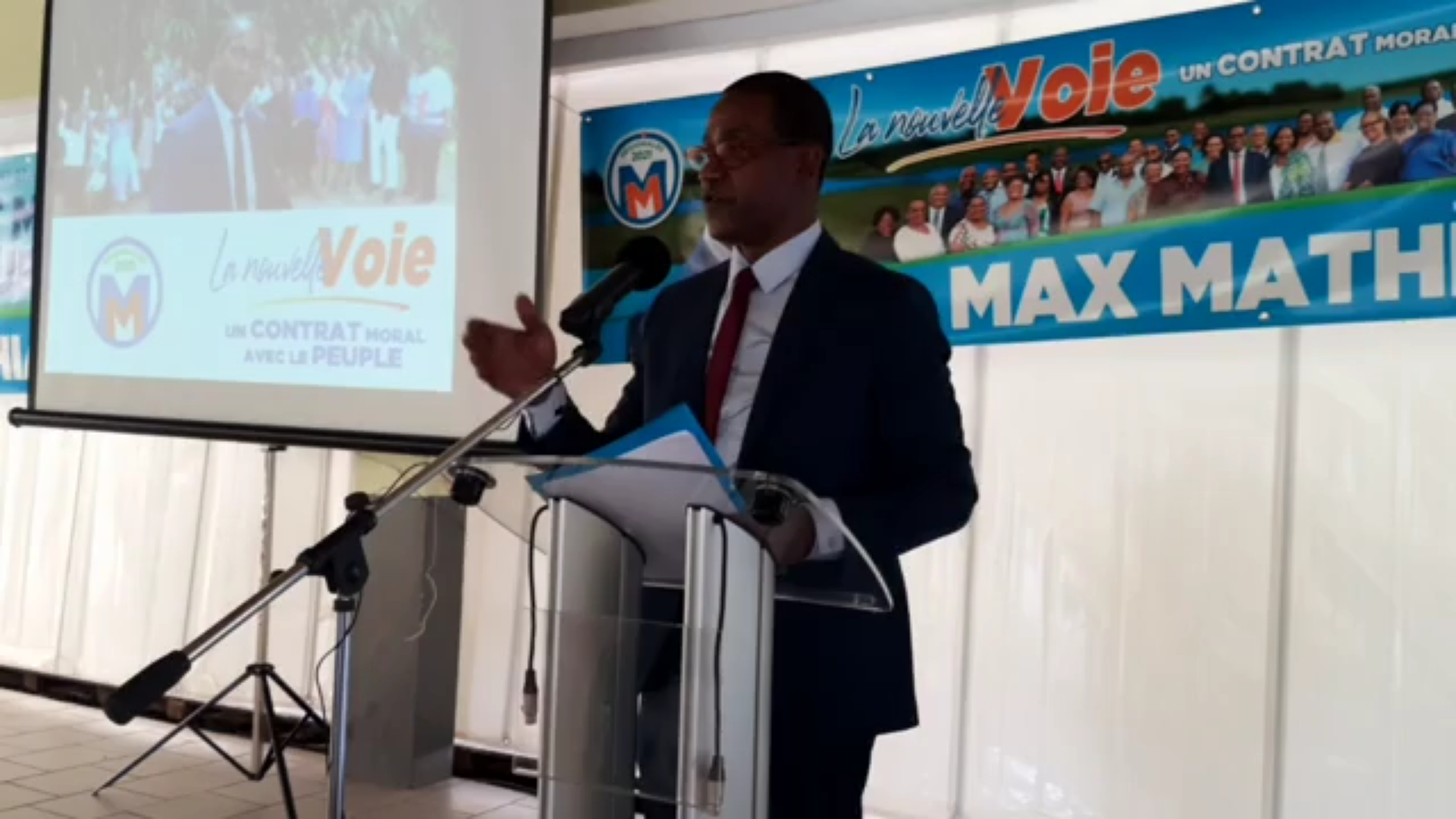 [Vidéo] Onews Guadeloupe. Max MAHIASIN lors de la présentation de sa liste. La Nouvelle voie