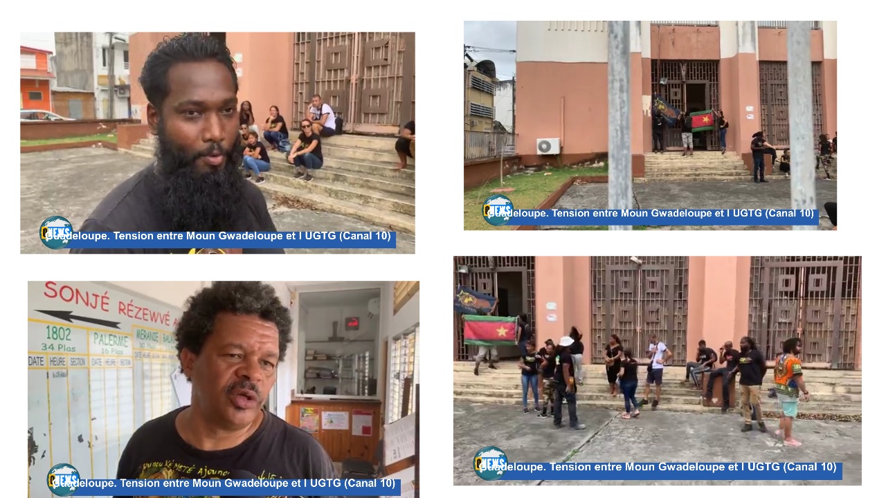 [Vidéo] Onews Guadeloupe. Tension entre Moun Gwadeloupe et l UGTG (Canal 10)