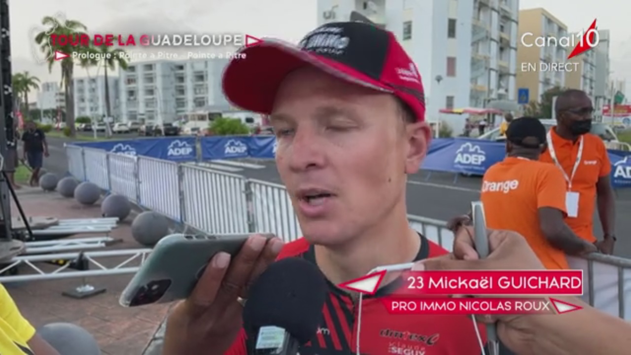 [Vidéo] Mickaël GUICHARD coureur de Team Pro immo Vainqueur du prologue de la 70 ème édition du Tour Cycliste de Guadeloupe