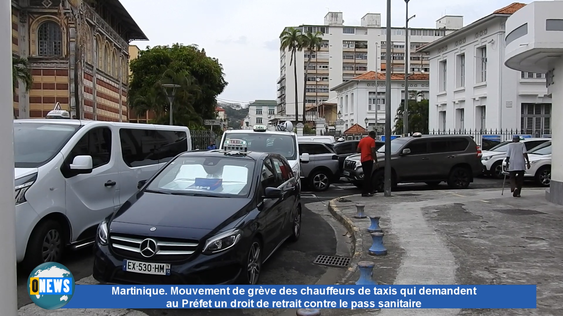 [Vidéo] Martinique. Mouvement de grève des chauffeurs de taxis qui demandent au Préfet un droit de retrait contre le pass sanitaire