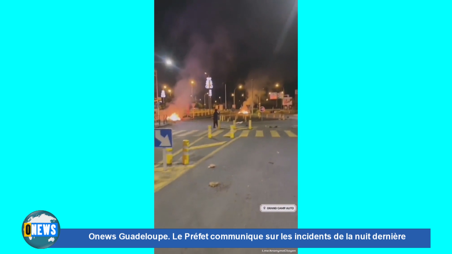 [Vidéo] Onews Guadeloupe. Le Préfet communique sur les incidents de la nuit dernière