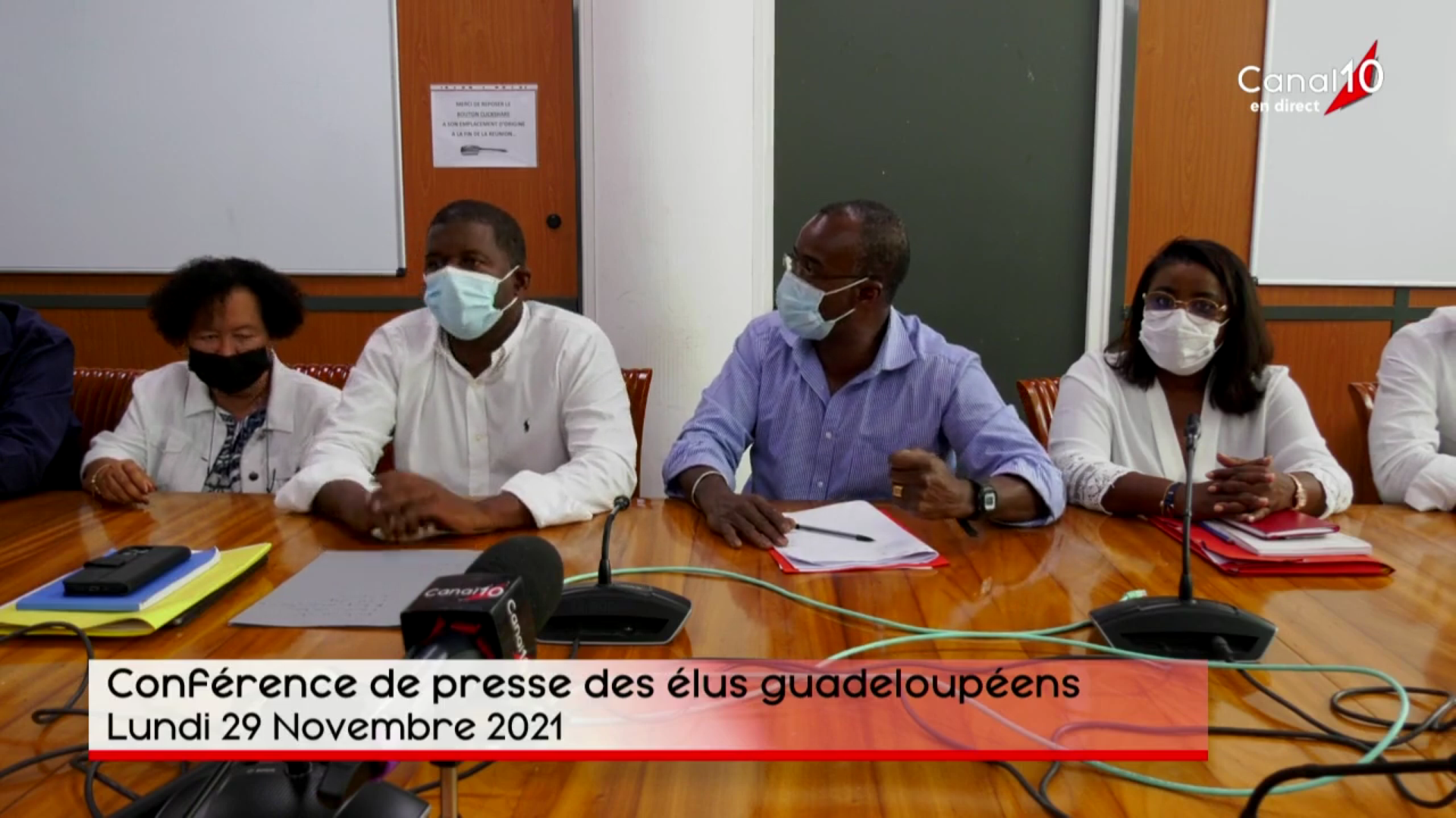 [Vidéo]Onews Guadeloupe.  Crise. Conférence de presse des élus qui ont décliné l invitation du Ministre des Outre mer