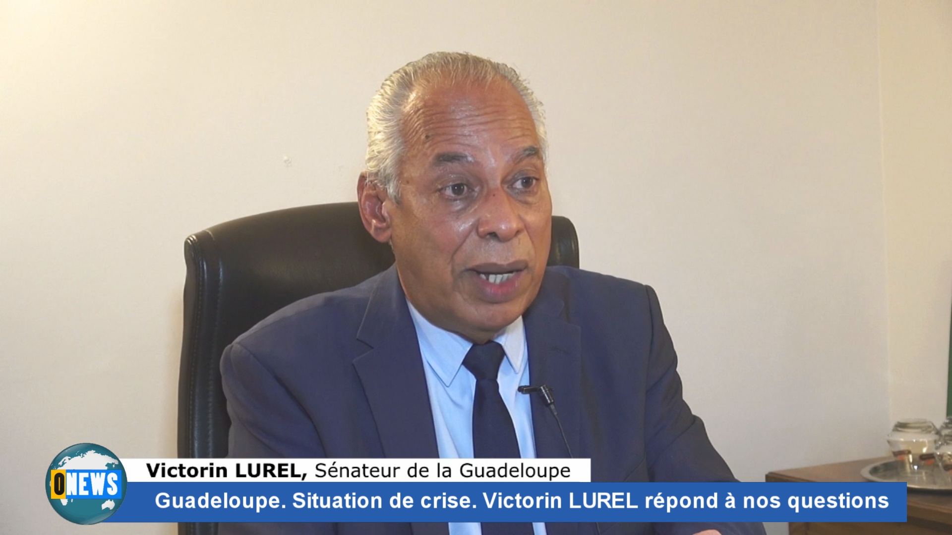 [Vidéo]Guadeloupe. Crise. Victorin LUREL Sénateur répond à Onews. Interview complète