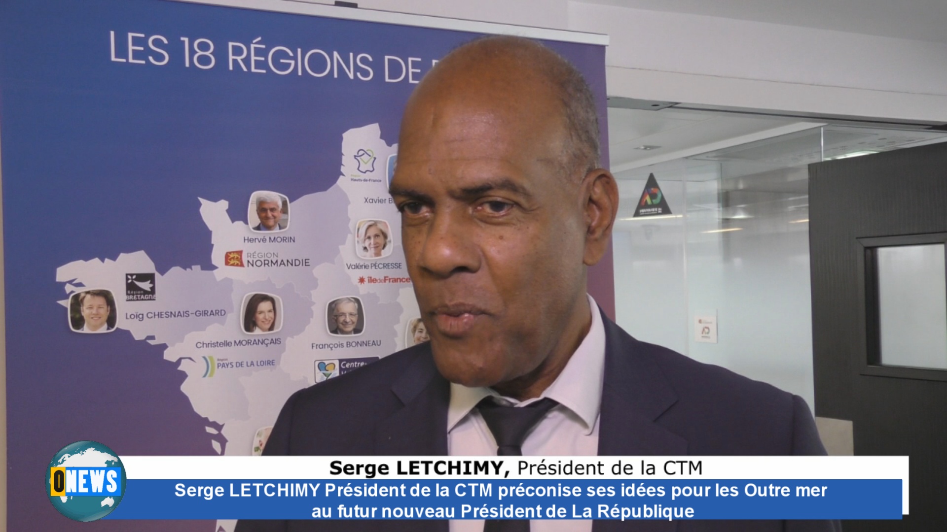 Serge LETCHIMY Président de la CTM préconise ses idées pour les Outre mer  au futur nouveau Président de La République