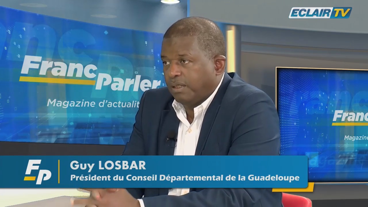 [Vidéo] Guy LOSBAR Président du Conseil Départemental Guadeloupe invité de Eclair TV
