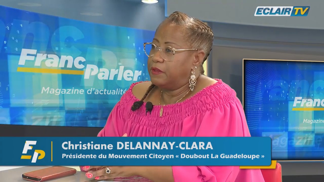 Guadeloupe. Christiane DELANNAY CLARA Doubout la Guadeloupe invitée de Eclair tv
