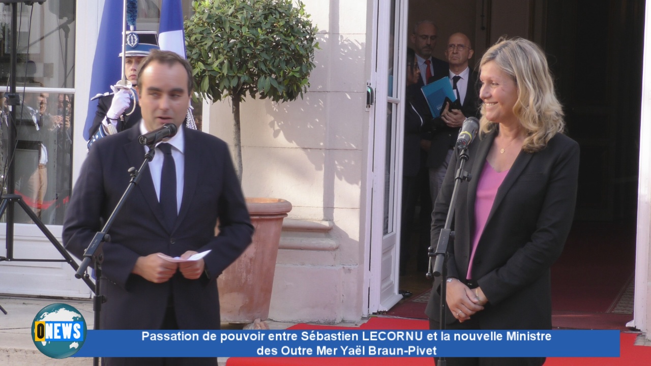 [Vidéo] Passation de pouvoir entre Sébastien LECORNU et la nouvelle Ministre des Outre Mer Yaël BRAUN-PIVET