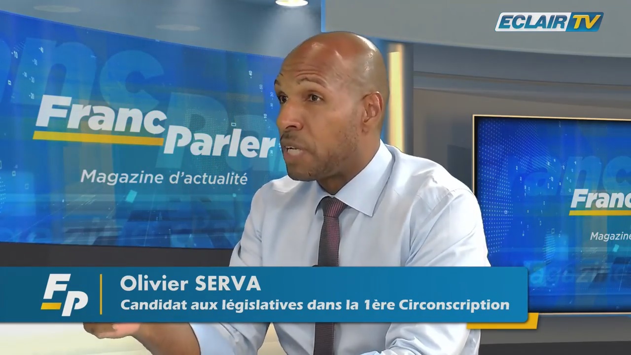 [Vidéo] Guadeloupe. Législatives Olivier SERVA candidat 1ère circonscription invité de Eclair Tv