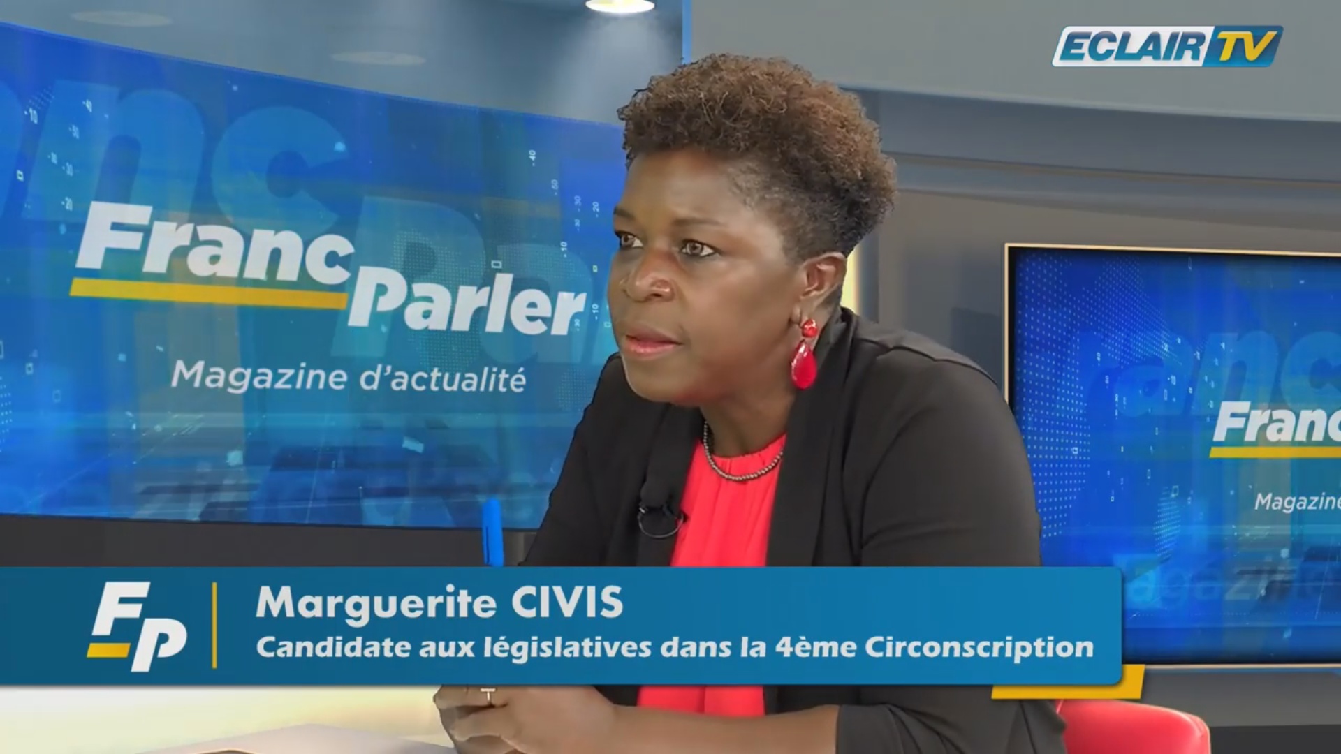 [Vidéo] Guadeloupe Législatives Marguerite CIVIS candidate 4ème circonscription (Eclair Tv)