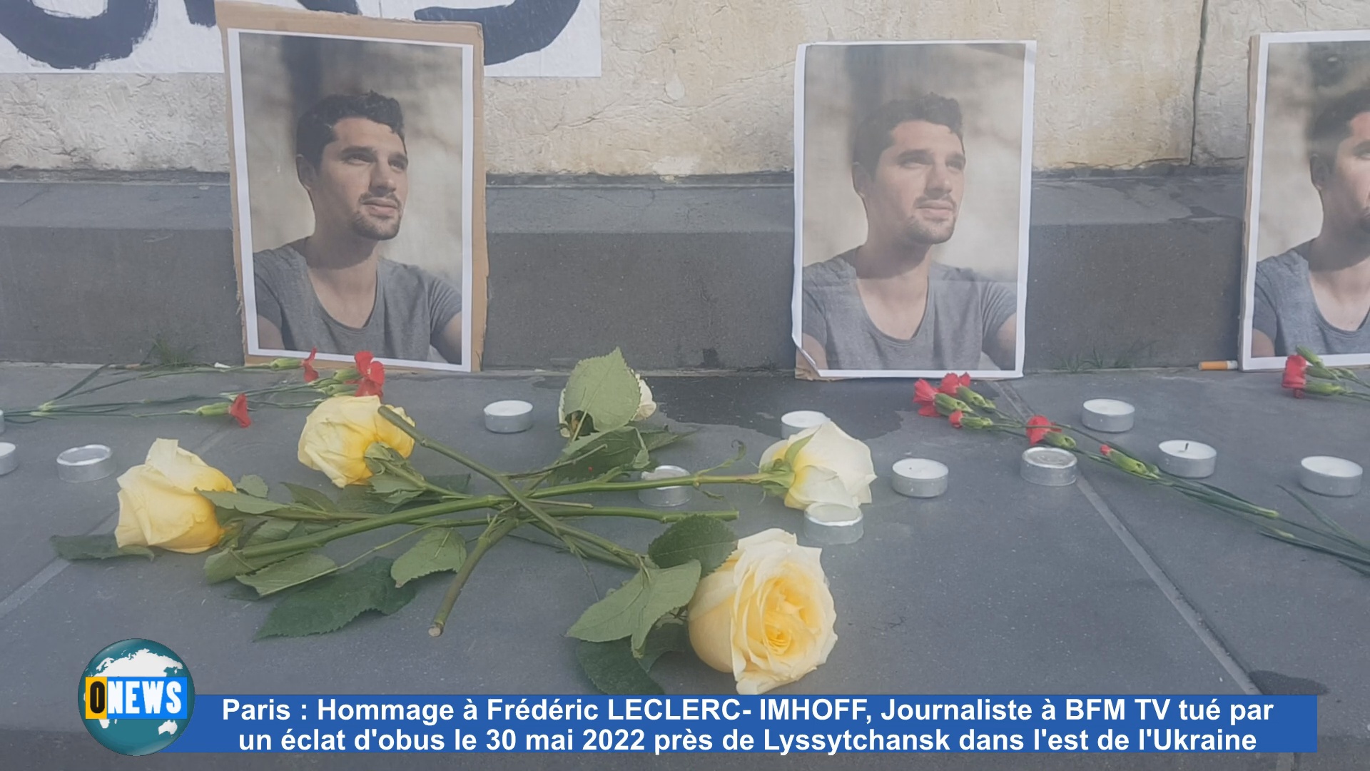 [Vidéo] Onews à Paris Place de la République en solidarité avec notre confrère Frédéric LECLERC-IMHOFF tué en Ukraine par un obus