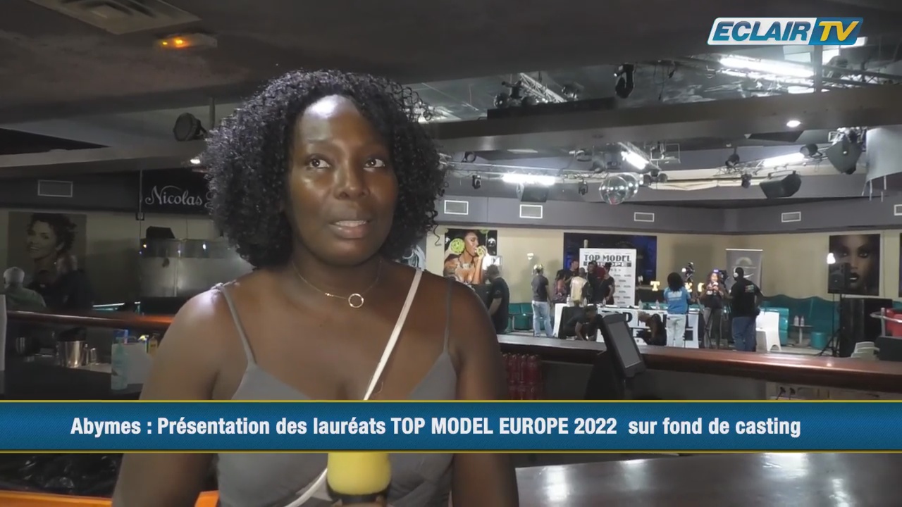 Guadeloupe. Abymes Présentation des lauréats TOP MODEL EUROPE 2022 sur fond de casting (Eclair tv)