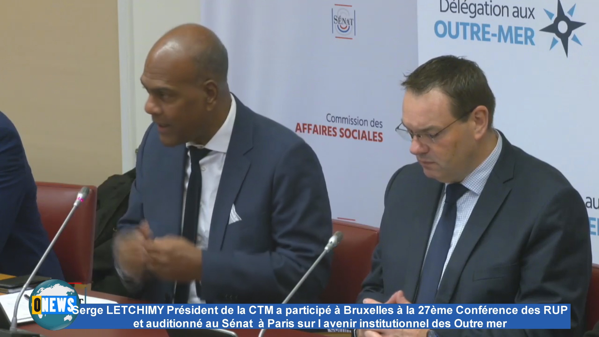 [Vidéo] Serge LETCHIMY Président de la Collectivité Territoriale de Martinique  à Bruxelles et auditionné au Sénat sur l avenir institutionnel des Outre mer
