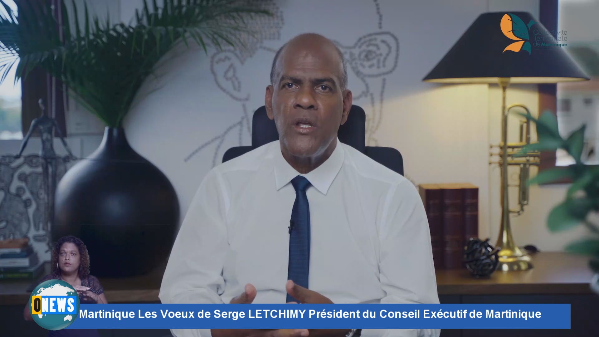 Martinique. Les vœux de Serge LETCHIMY Président de la CTM
