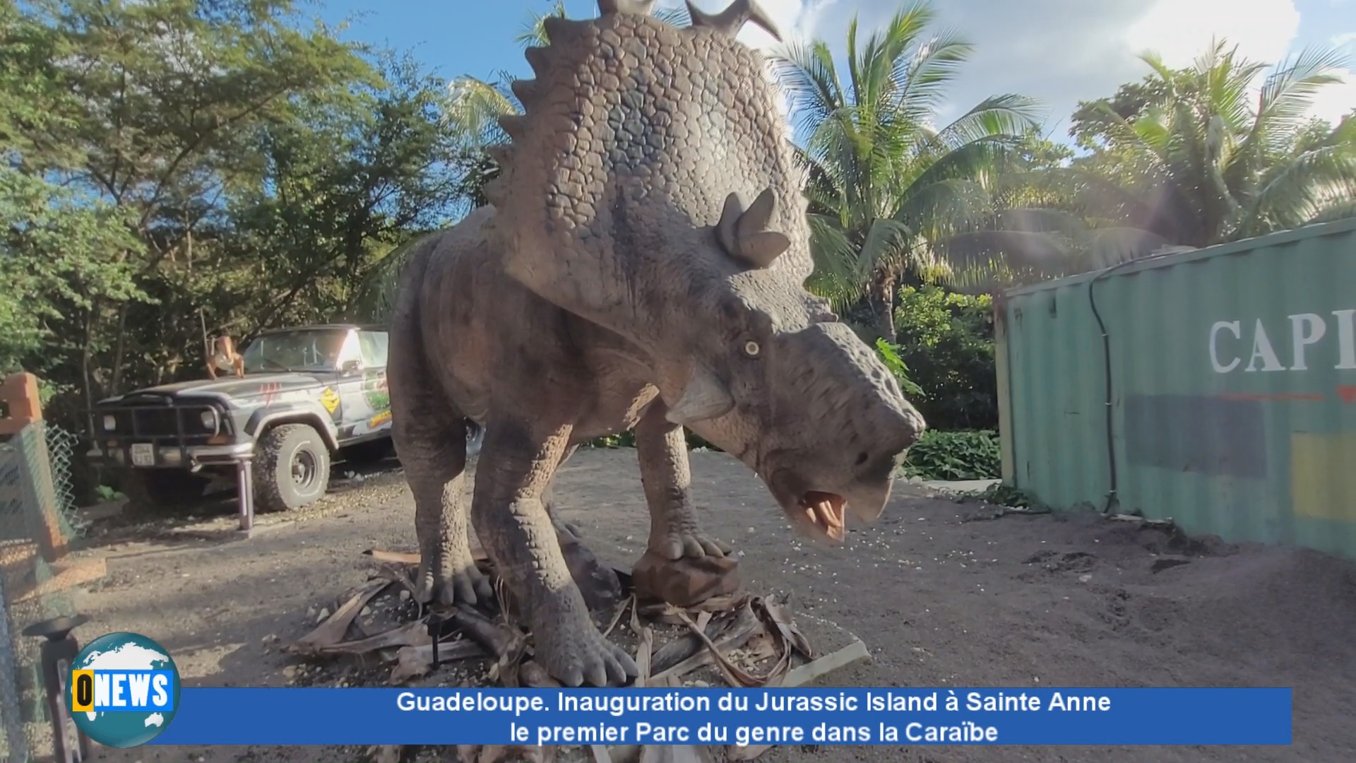 [Vidéo]Guadeloupe. Inauguration du Jurassic Island à Sainte Anne premier parc du genre dans la Caraïbe