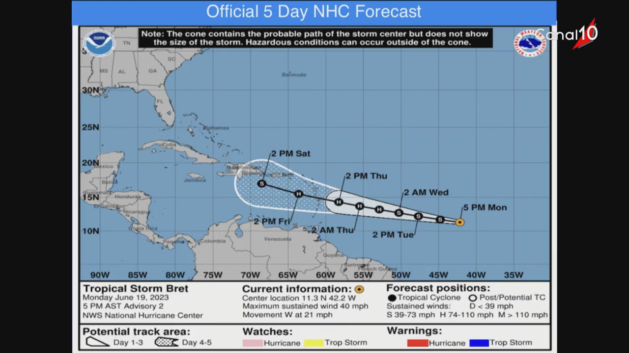 [Vidéo] Onews Guadeloupe. Le Jt de canal 10. Des précisions sur une tempête Tropicale qui menace l arc Antillais