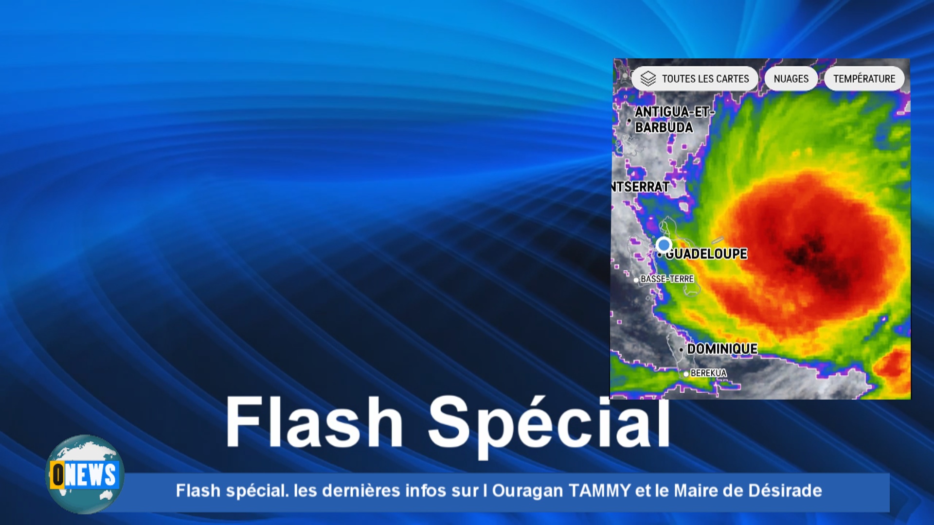 Flash spécial. les dernières infos sur l Ouragan TAMMY et le Maire de Désirade