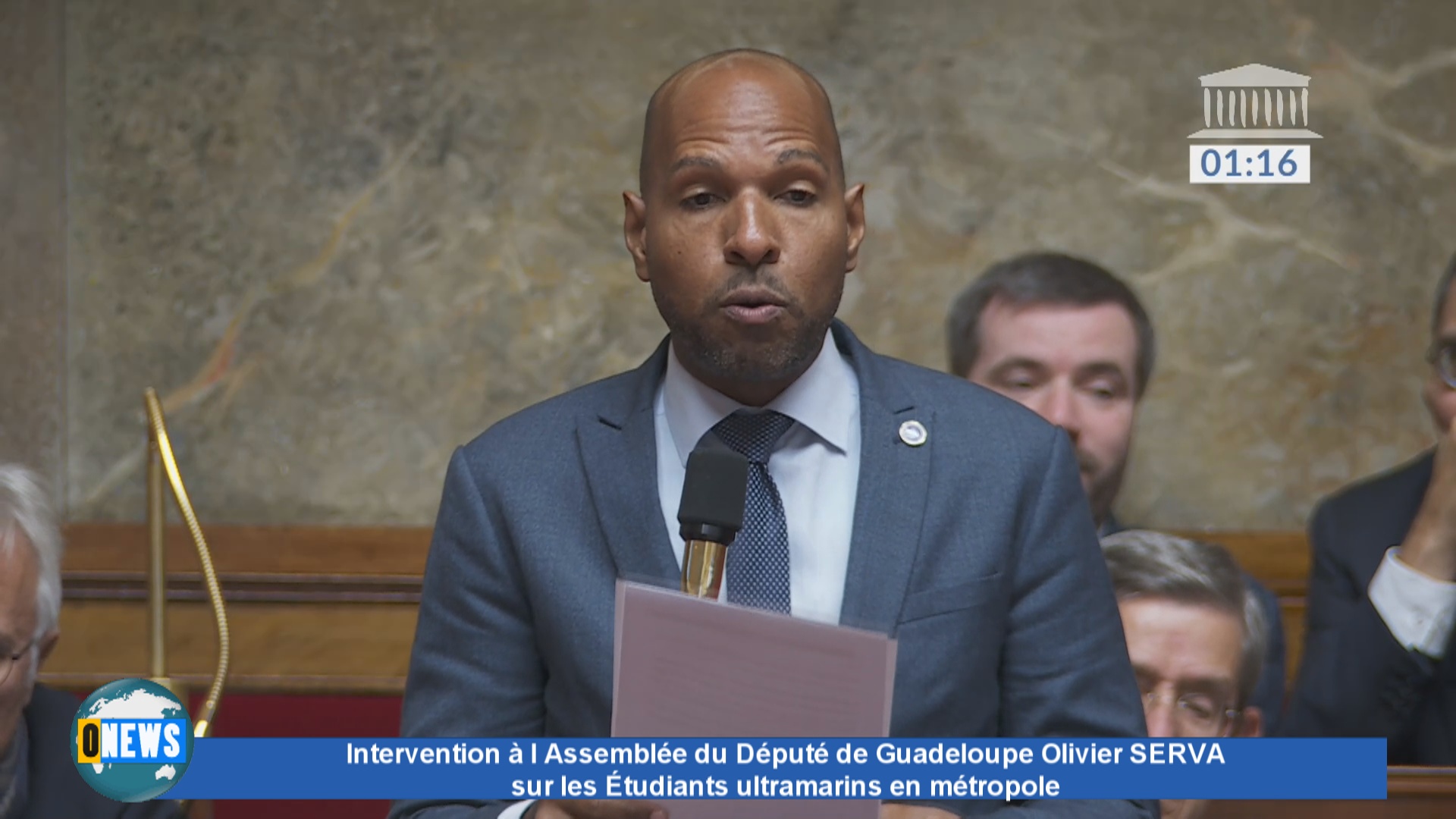 Intervention à l Assemblée du Député de Guadeloupe Olivier SERVA sur les Étudiants ultramarins en métropole