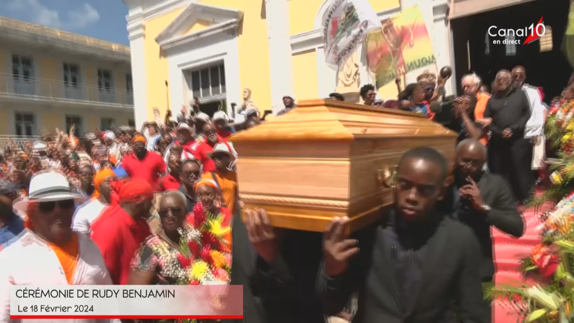 Guadeloupe Suite des funérailles de Rudy BENJAMIN Président du Groupe VIM