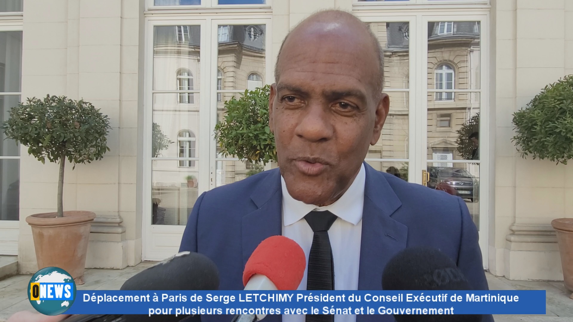 Déplacement à Paris de Serge LETCHIMY Pdt du Conseil Exécutif de Martinique. Plusieurs rencontres avec le Sénat et  le Gouvernement