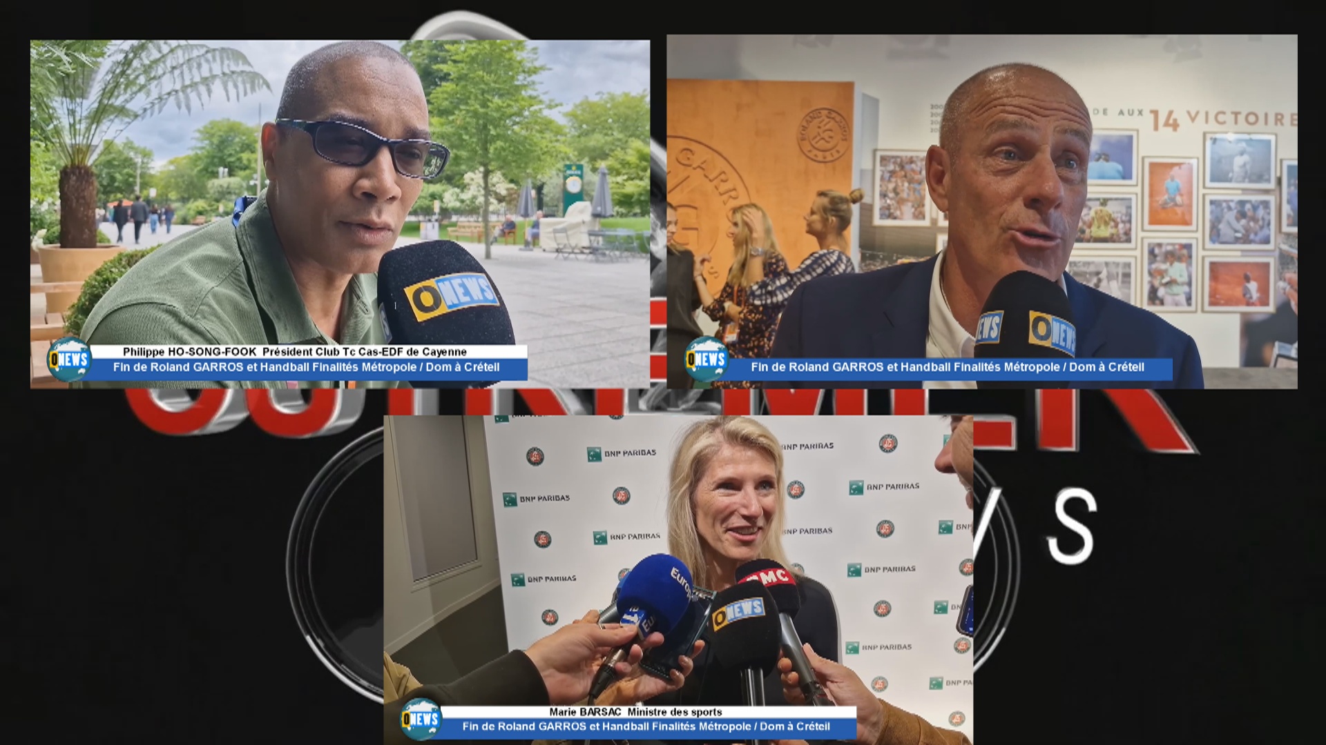OnewsSports Fin de Roland GARROS et Handball Finalités Métropole / Dom à Créteil