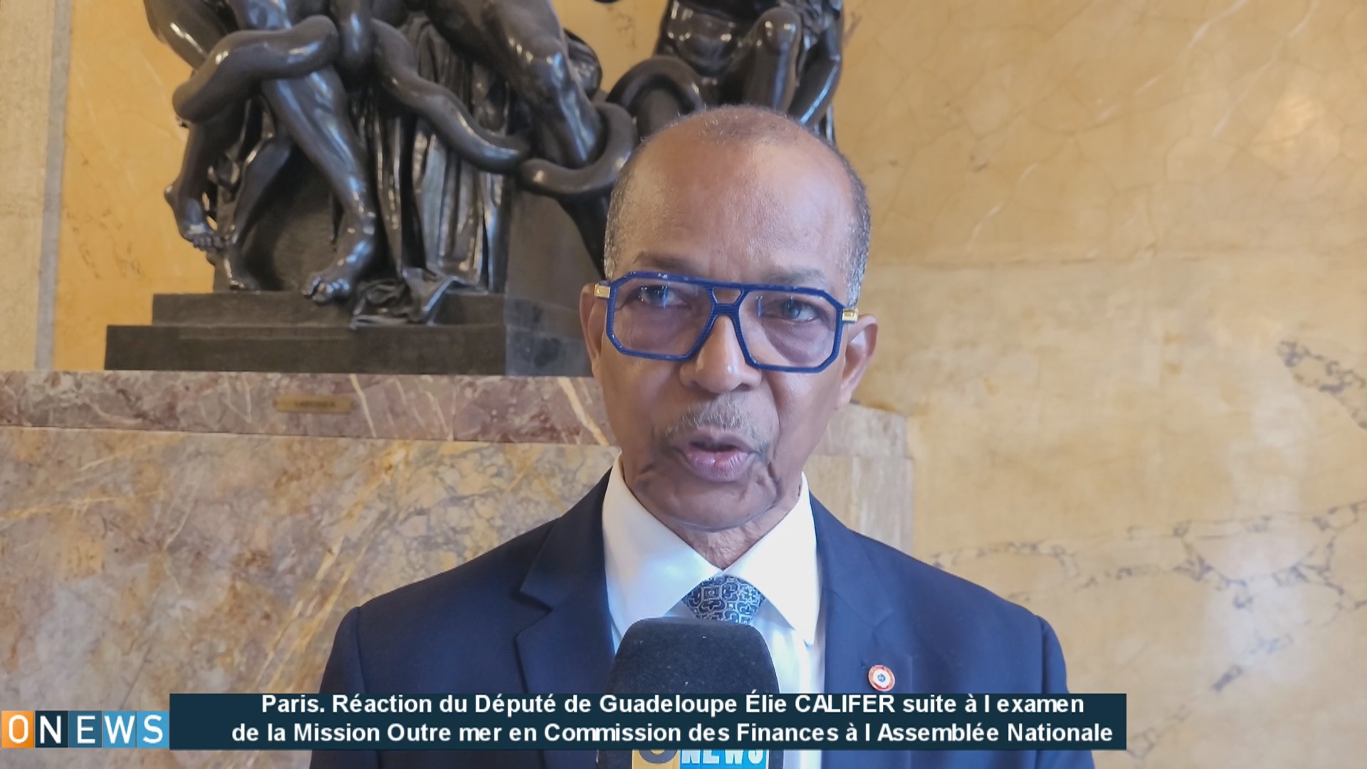 Paris. Réaction du Député de Guadeloupe Élie CALIFER suite à l examen de la Mission Outre mer en Commission des Finances à l Assemblée Nationale