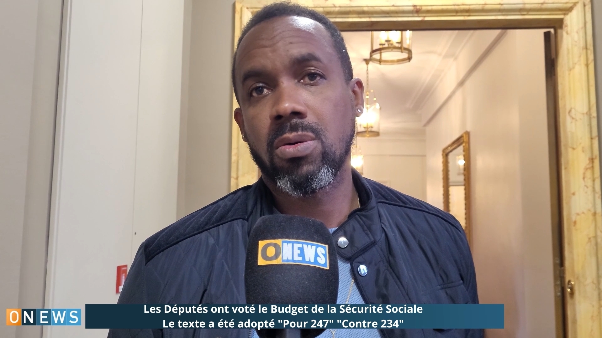 Onews. Réaction de Davy RIMANE Député de Guyane suite au vote du Budget de la  Sécurité Sociale à l Assemblée Nationale.