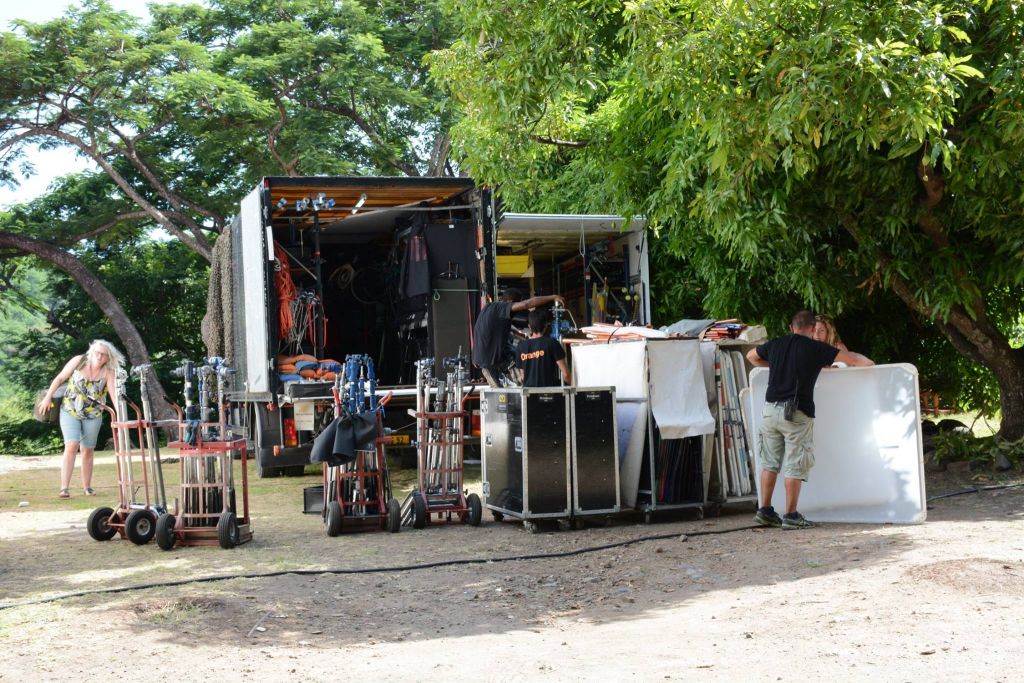 GUADELOUPE. Tournage de la série Meurtres au paradis à Bouillante