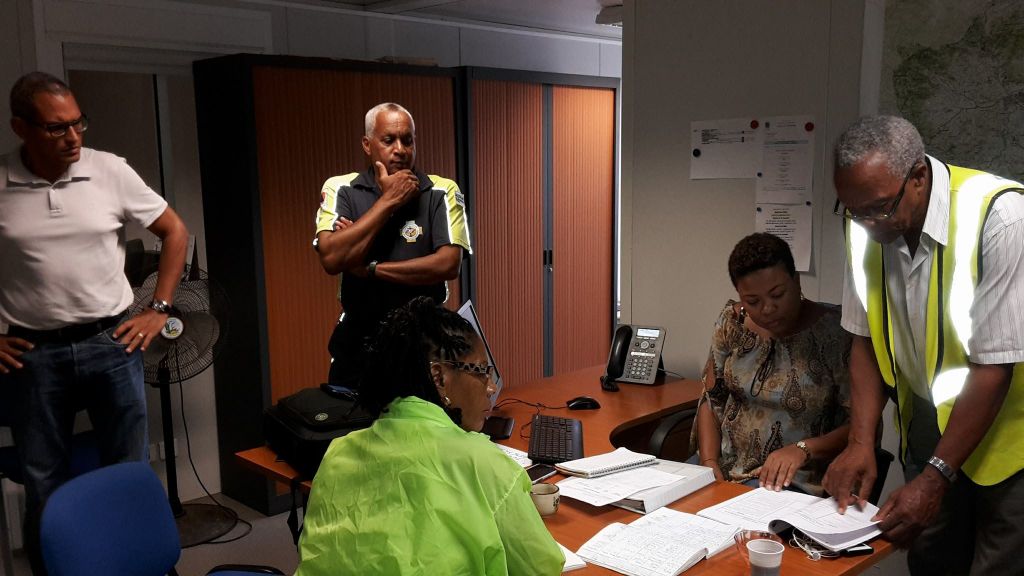 MARTINIQUE. Tempête tropicale Mattew mise en place du poste de  commandement au François