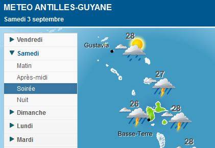 GUADELOUPE. Météo. Le Préfet recommande la prudence.